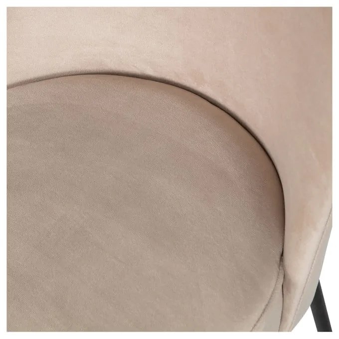 Bézs bársony étkezőszék szett 2 db-os Vogue – WOOOD