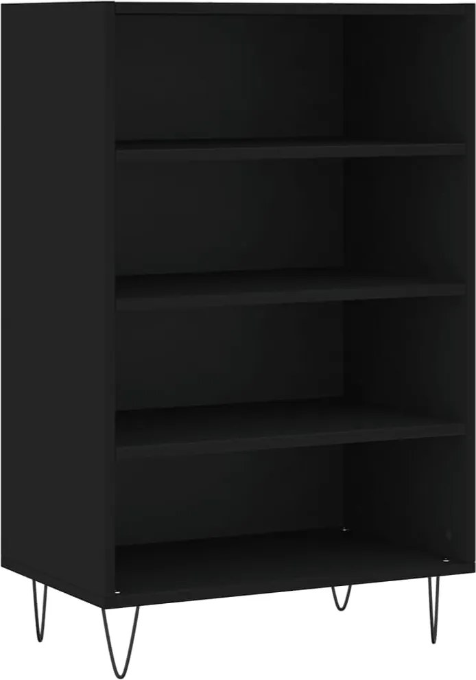 vidaXL fekete szerelt fa magasszekrény 57 x 35 x 90 cm