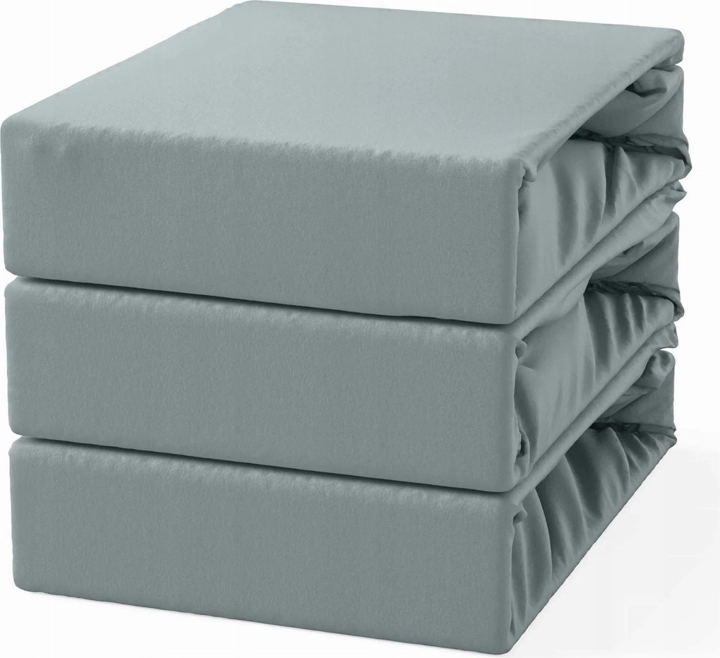 Pamut lepedő gumis 180x200 Szürke Acél