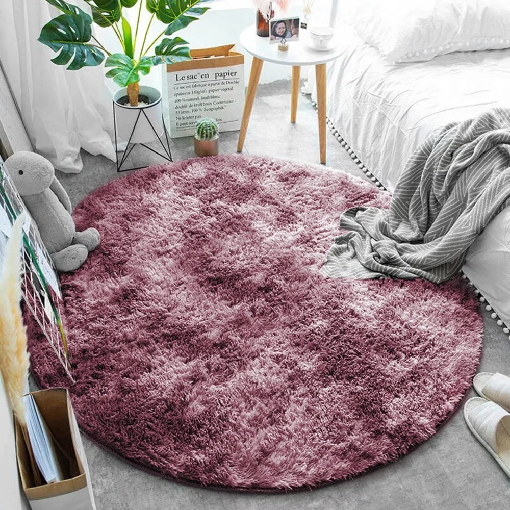 Shaggy Ombre kerek szőnyeg Strado 150x150 OmbreRed (Piros)