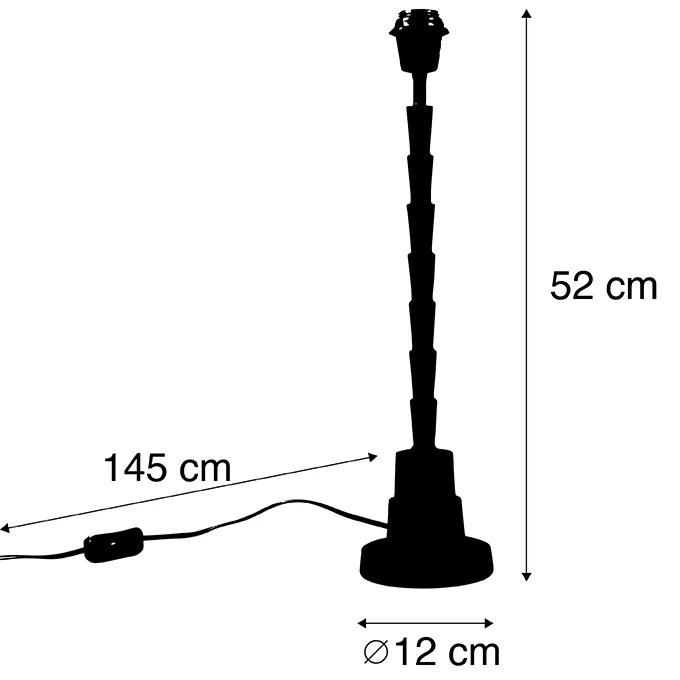 Art Deco asztali lámpa bronz árnyékoló nélkül - Pisos