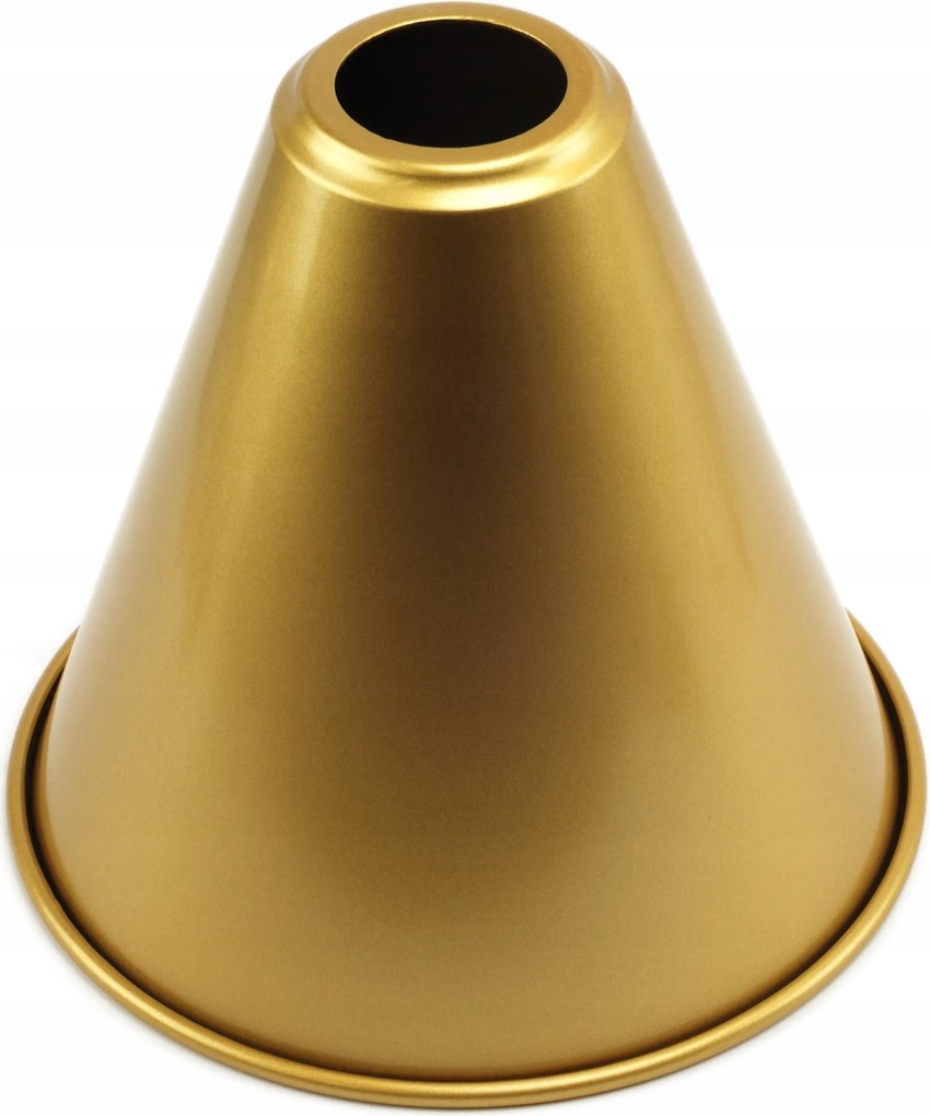 arany színű fém búra nagy lámpaernyő E27 fémből Diy loft kézműves retro lámpa