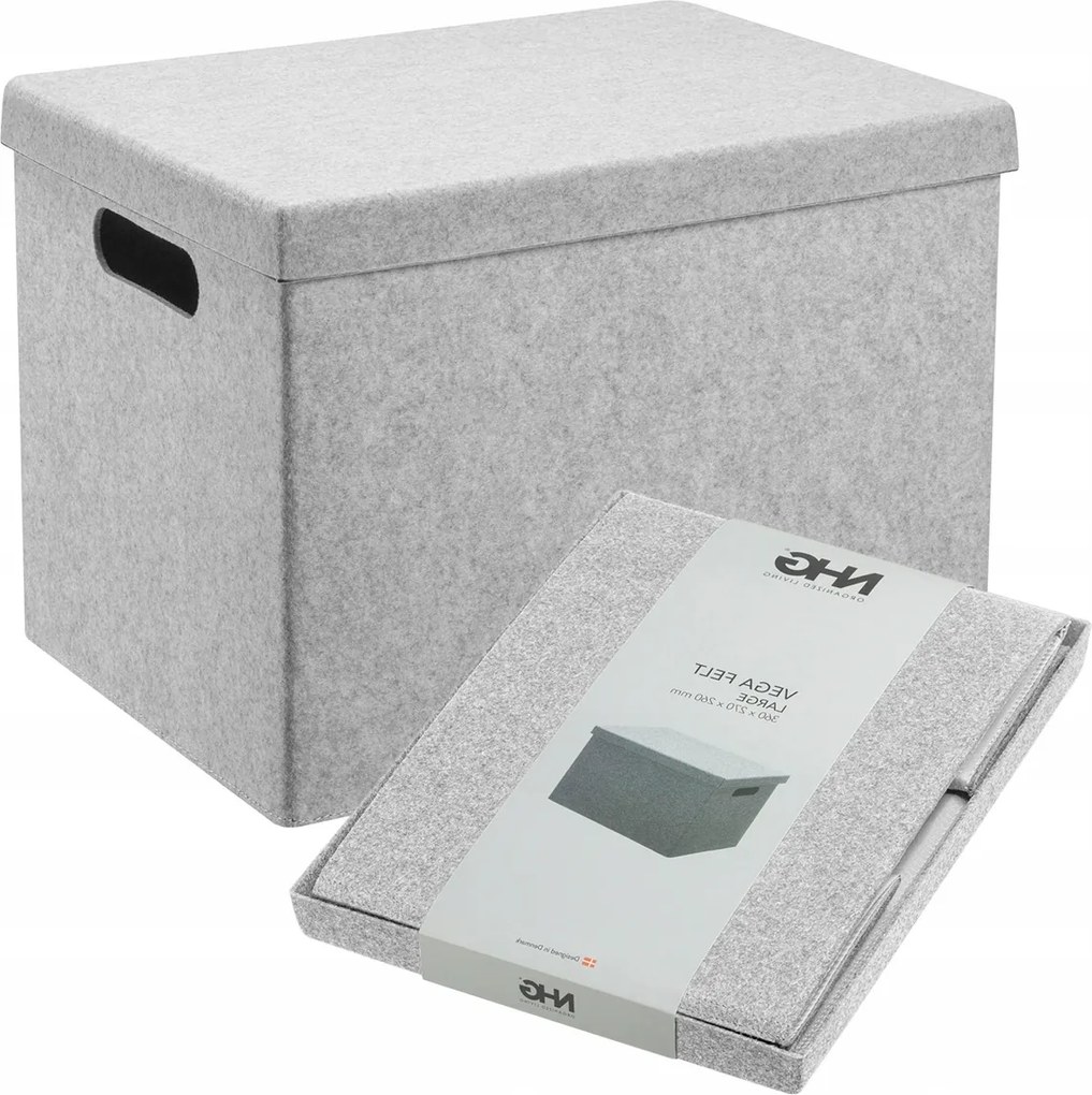 Tároló Doboz Összecsukható Doboz Fedéllel Szürke 36x26x27cm