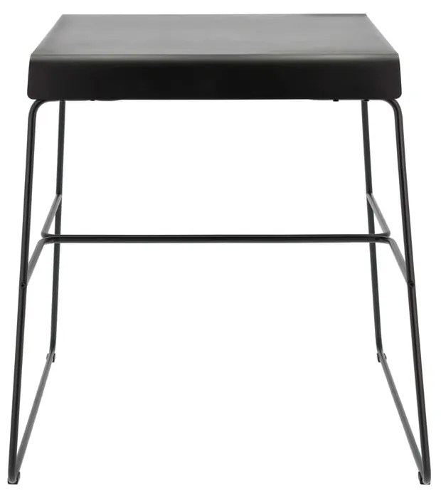 Fekete fém étkezőasztal 58x75 cm A-Café – Zone