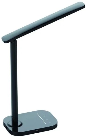 LED Dimmelhető érintős asztali lámpa USB konnektorral KIARA LED/7W/230V fekete