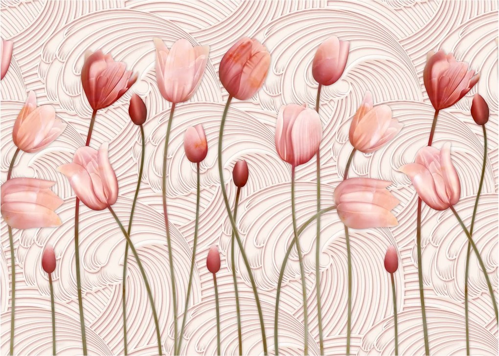 Kép - rózsaszín tulipán (70x50 cm)