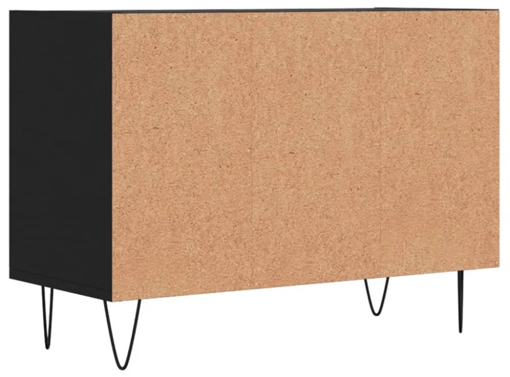 fekete szerelt fa TV-szekrény 69,5x30x50 cm