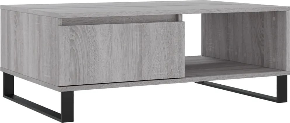 vidaXL szürke sonoma szerelt fa dohányzóasztal 90 x 60 x 35 cm