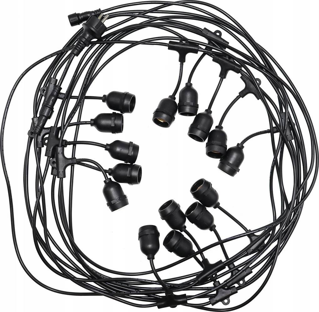 Kerti Füzér Izzó Fénylánc E27 15m