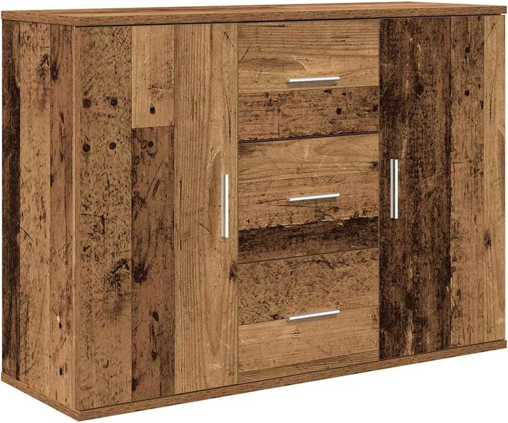 vidaXL antik fa színű szerelt fa tálalószekrény 90x29,5x65 cm