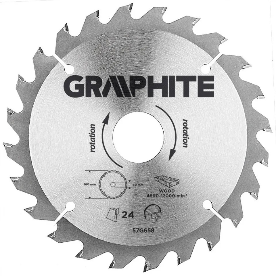 KŐRFŰRÉSZLAP 160*30MM HM 24FOG GRAPHITE