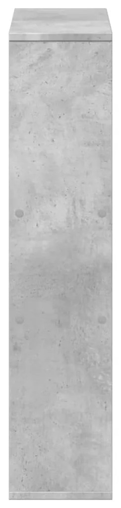 betonszürke szerelt fa könyvespolc 63 x 20 x 90 cm