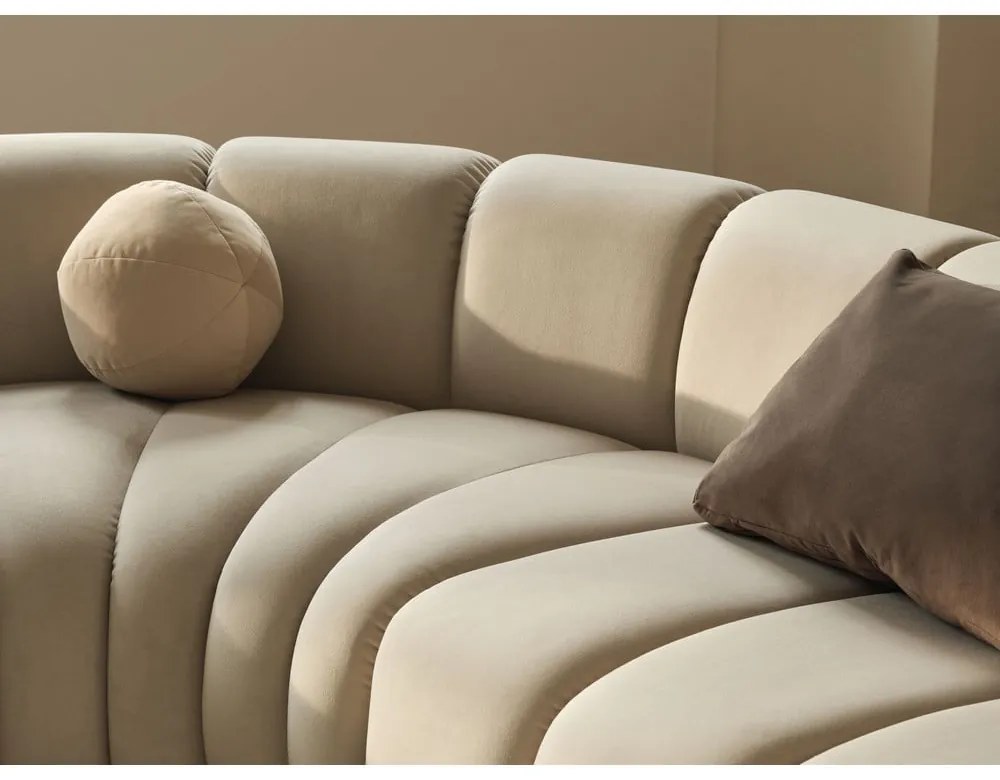 Sötétszürke zsenília moduláris sarokkanapé Lupine – Micadoni