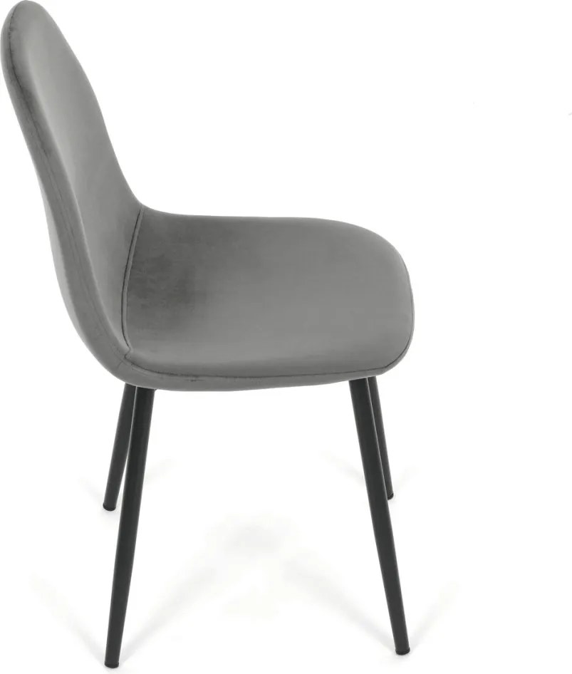 CT-V2971 GREY4 szürke bársony étkezőszék
