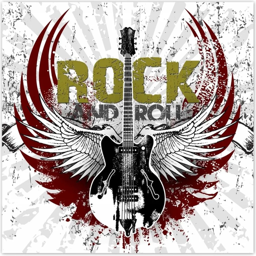 Poszterek 70x70 Rock And Roll Gitár