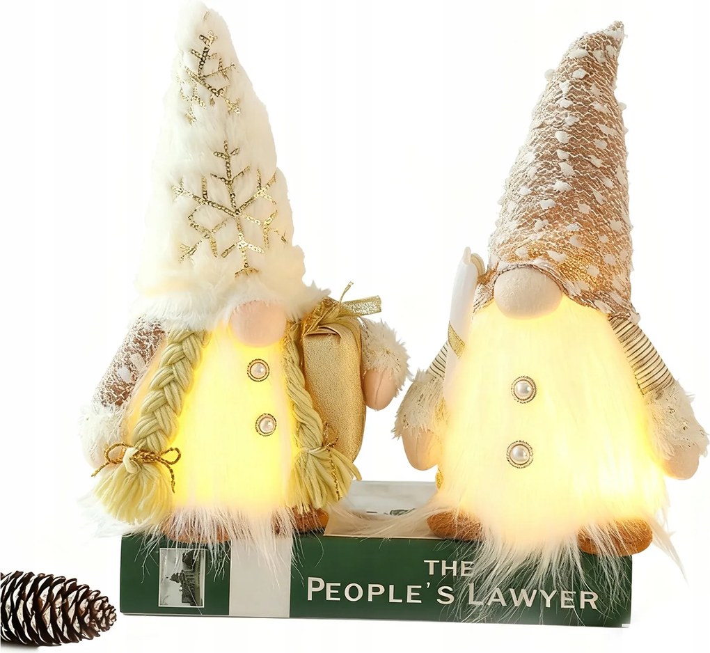 2 Db-os Törpe Szett Led-es Világító Karácsonyi Ajándék