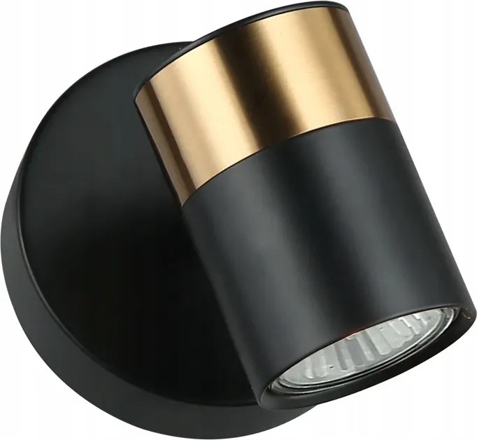 Italux Fali lámpa Elice Fekete/Réz, Mozgatható, 1xGU10, Max 35W