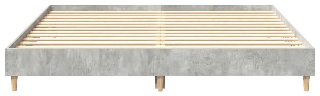 betonszürke szerelt fa ágykeret matrac nélkül 160x200 cm