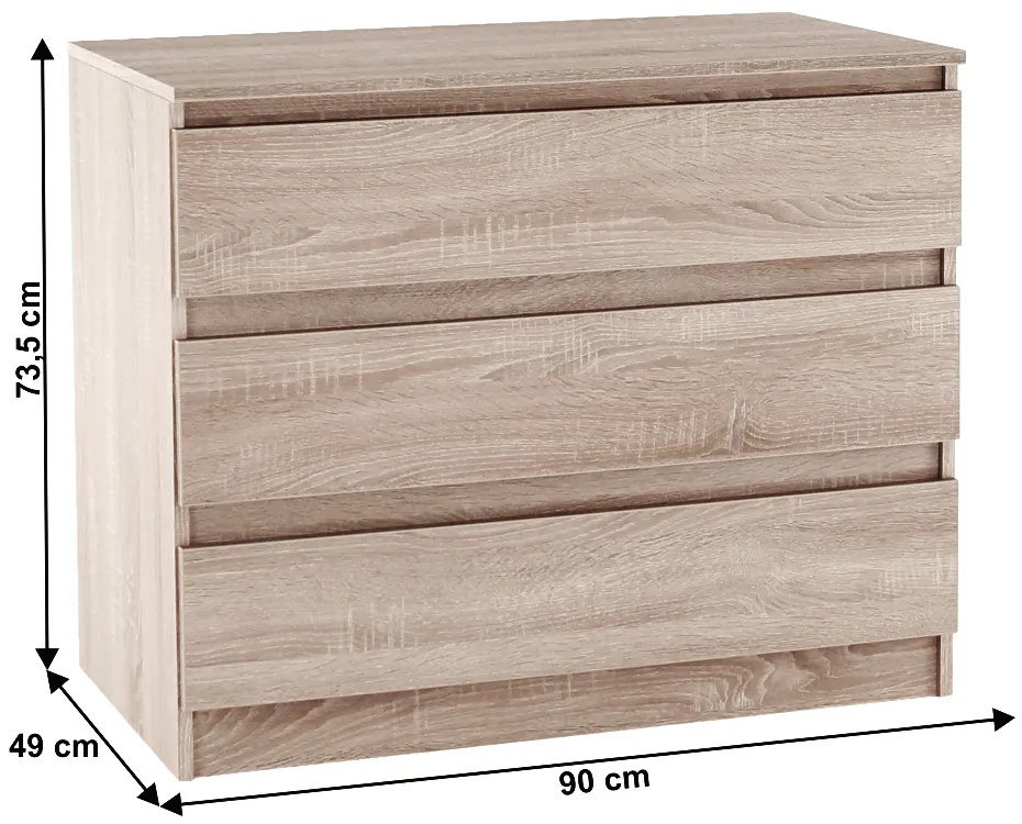 HANY NEW 003 komód, sonoma tölgy