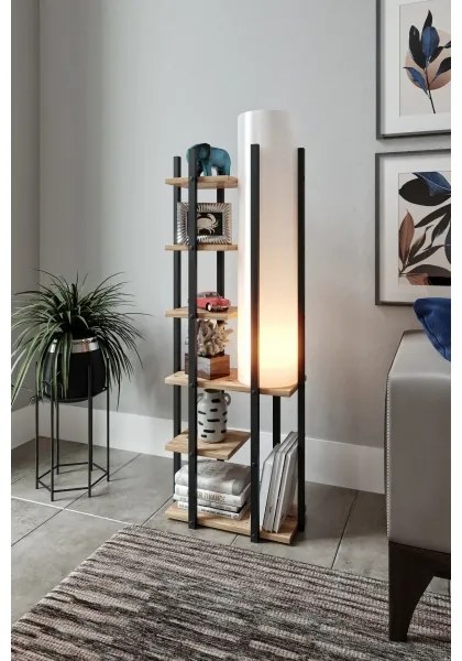 Állólámpa polcokkal MODA DOR 1xE27/40W/230V fekete/barna