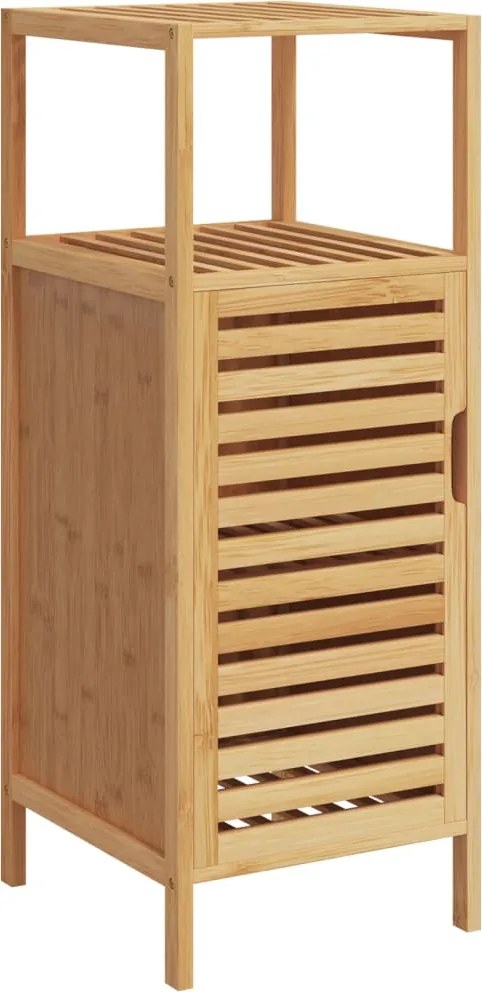vidaXL bambusz fürdőszobaszekrény polccal 36 x 33 x 87 cm