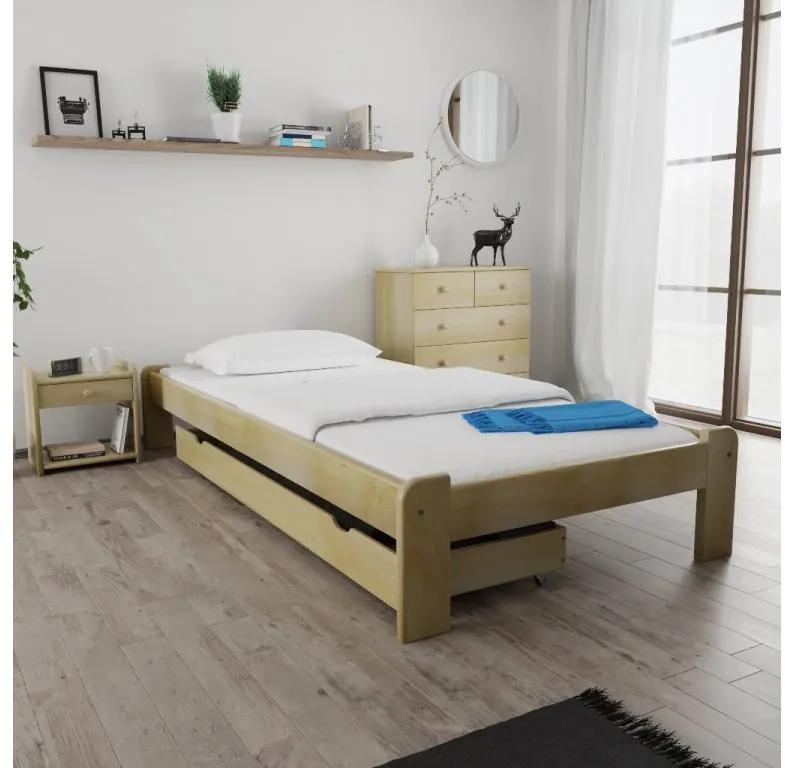 ADA ágy 90x200 cm, fenyőfa Ágyrács: Lamellás ágyrács, Matrac: Coco Maxi 19 cm matrac