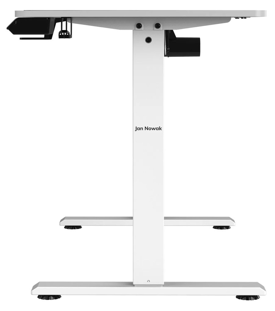 Állítható magasságú elektromos asztal EGON, 1100 x 720 x 600 mm, fehér színű