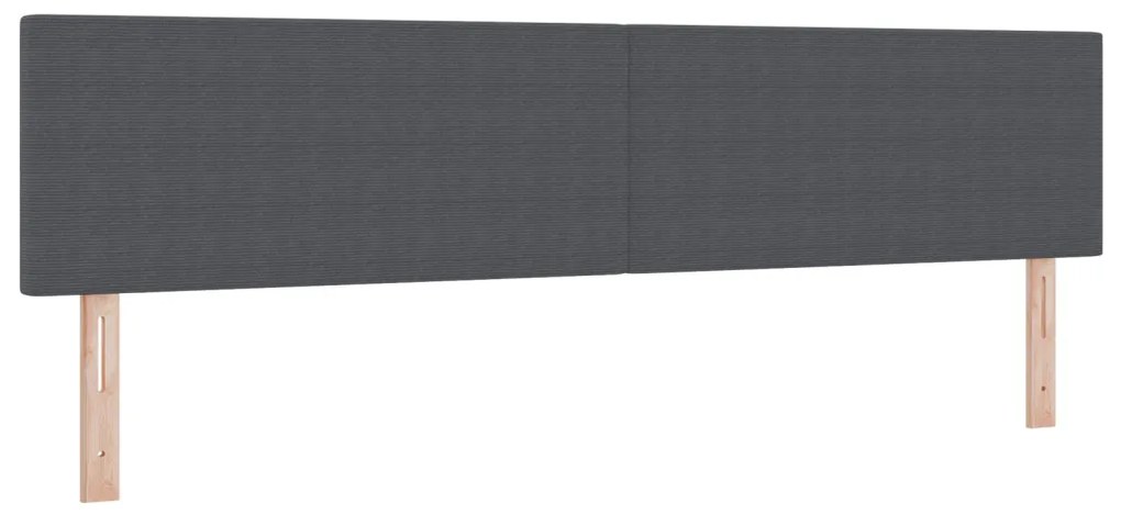 LED Fejtámla Egyszerű Dizájn, Sötétszürke, 100 cm, Kordbársony Szövet