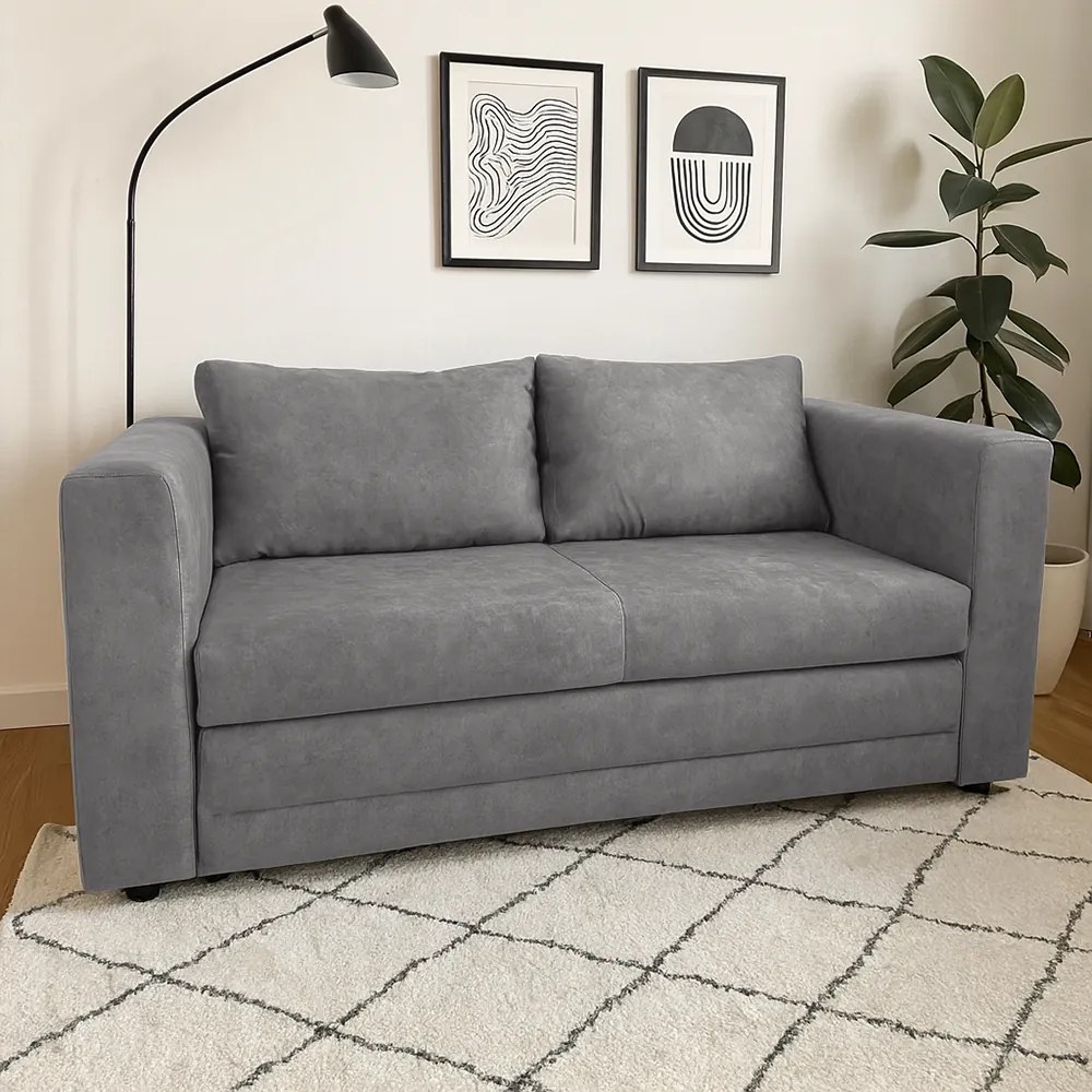 Kihúzható kanapé, szürke, BEJA