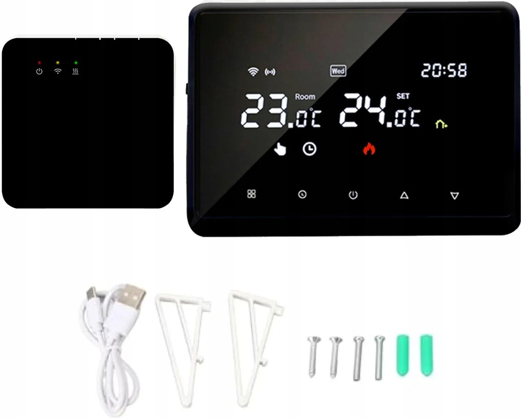 Tuya Wifi/RF termosztát Víz/elektromos kazán padlófűtéshez