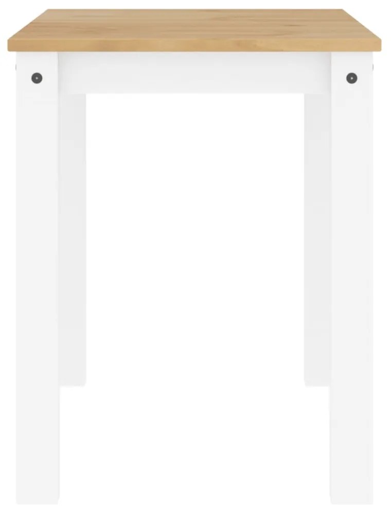 Panama fehér tömör fenyőfa ebédlőasztal 117 x 60 x 75 cm
