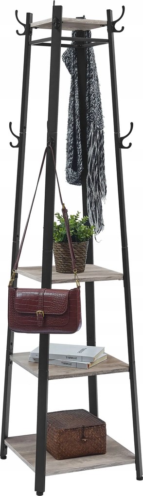 Ruhaakasztó kabátok 8 kampóval és 4 polccal az előszobába