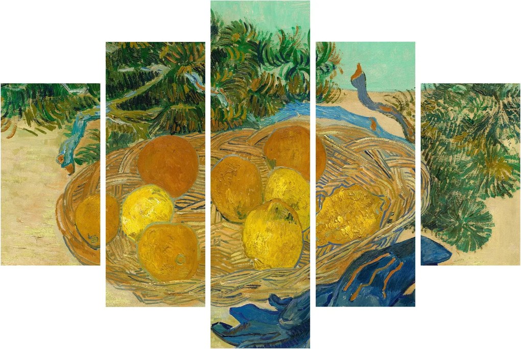 Kép - Vincent van Gogh, Still Life of Oranges and Lemons with Blue Gloves, reprodukciók (150x105 cm)