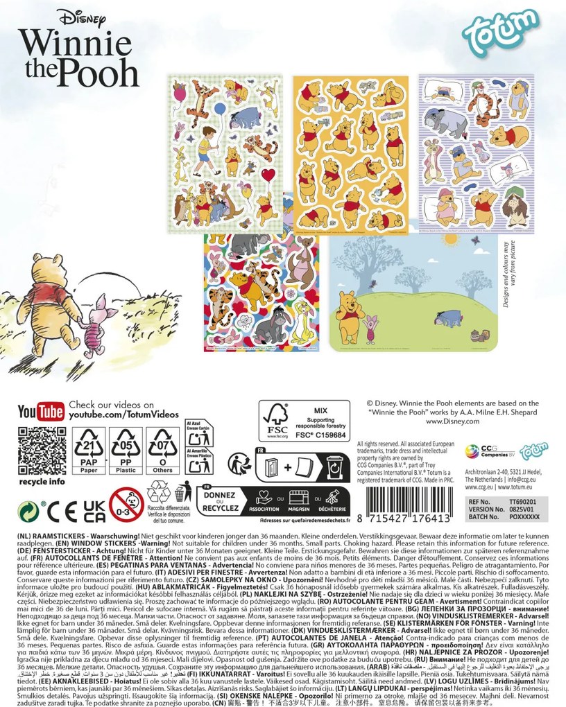 Disney Micimackó Happy ablakmatrica szett