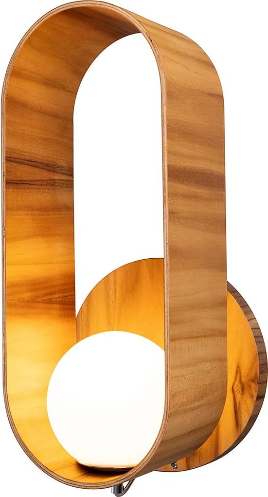 Quintiesse modern skandináv fali lámpa sfera fa elsqn-sfera-wb-lteak