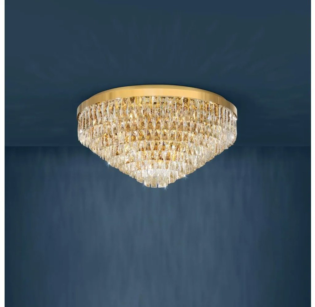 Eglo 39459 - Mennyezeti lámpa VALPARAISO 16xE14/40W/230V arany