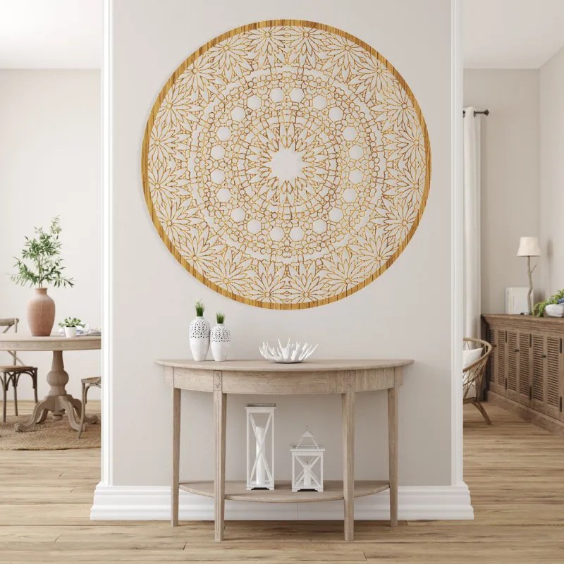 Luxus fa mandala a falon 3D belső dekoráció | HELA
