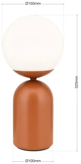 Orion LA 4-1223/1 - Asztali lámpa STANLEY 1xE14/25W/230V kerámia/barna