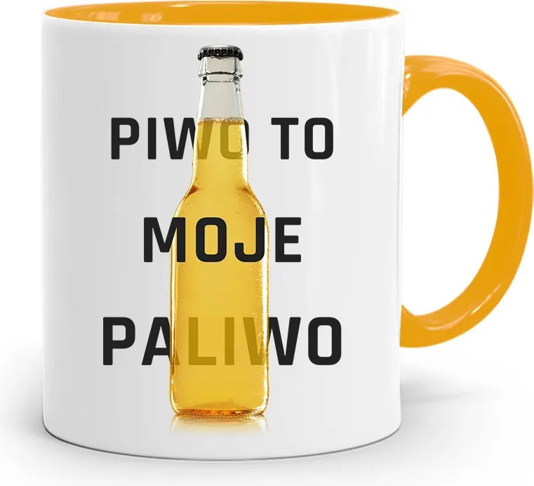 Sárga Bögre Vicces Sör Az Én Üzemanyagom fényképes nyomtatással