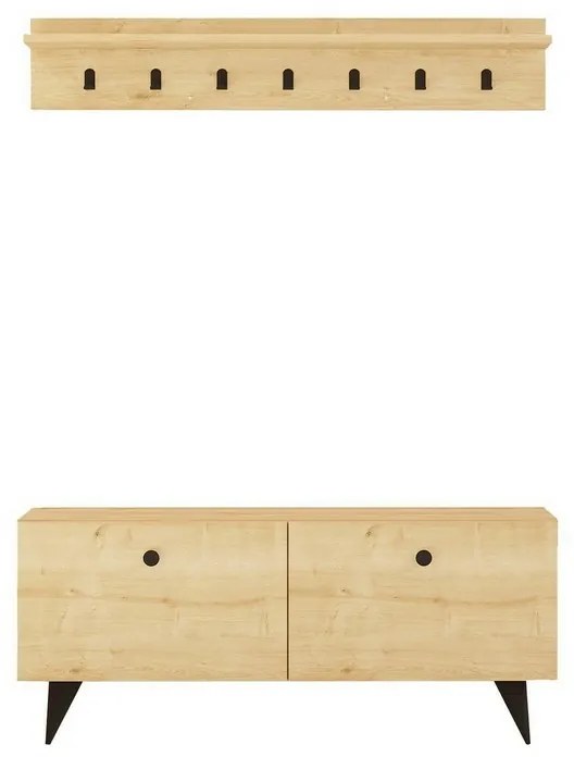 Fali akasztó cipővel Rupa Oak