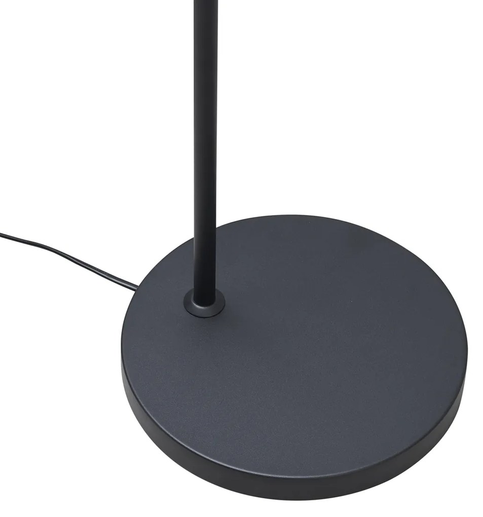 Art Deco állólámpa fekete füstüveggel - Sandra