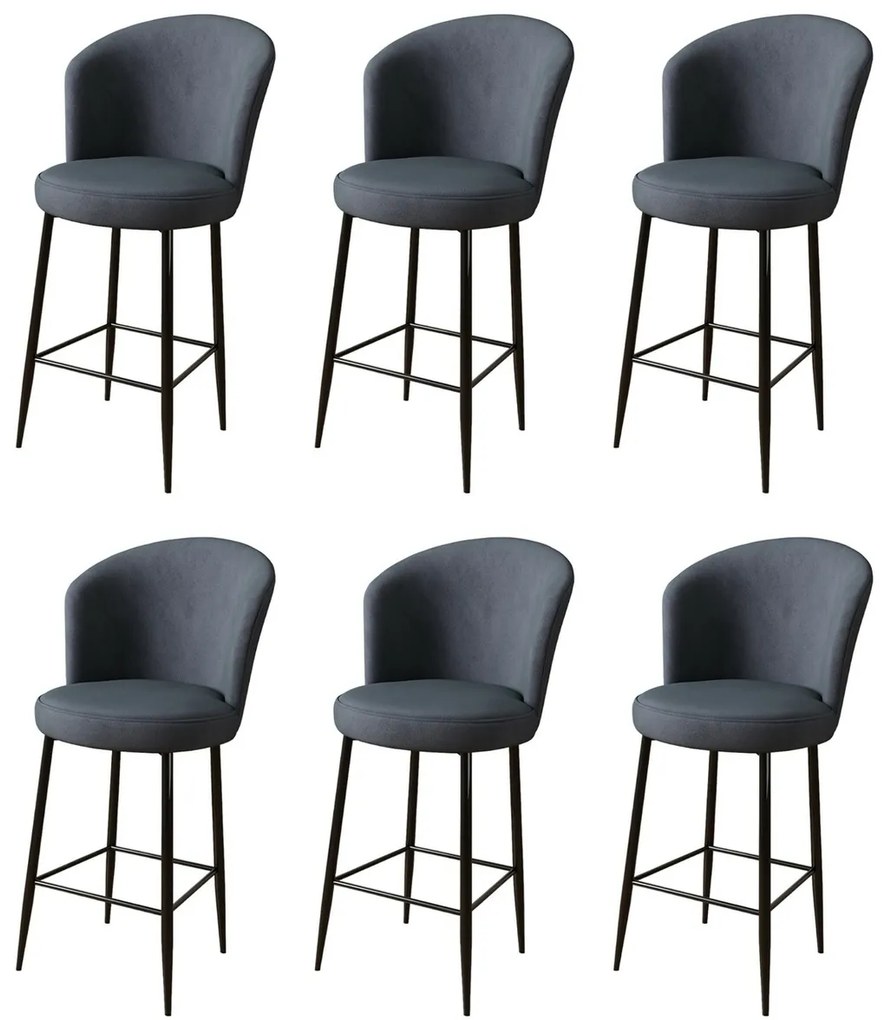 Fora Anthracite bárszék szett, 6 db, 6 db