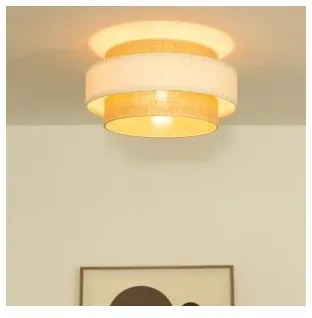 Mennyezeti lámpa BOHO 1xE27/60W/230V Ø 40 cm krémszínű/juta