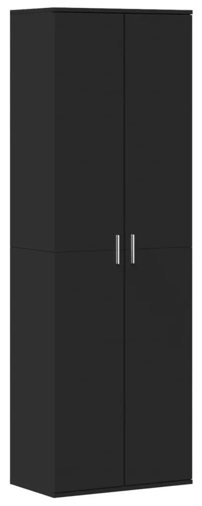 fekete szerelt fa magasszekrény 60 x 35 x 180 cm