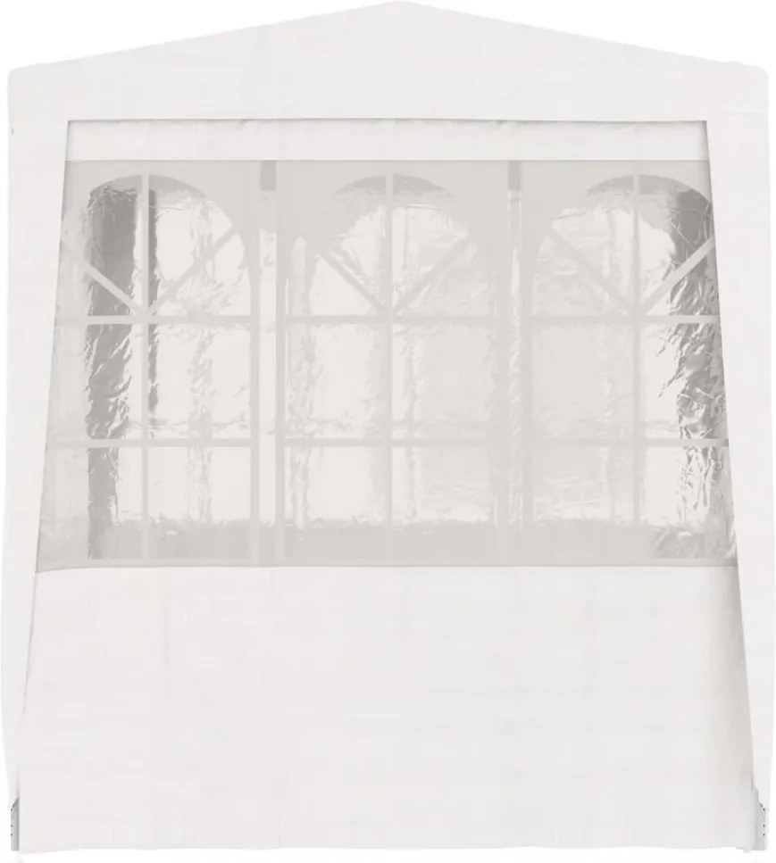 fehér rendezvénysátor oldalfalakkal 2,5 x 2,5 m 90 g/m²