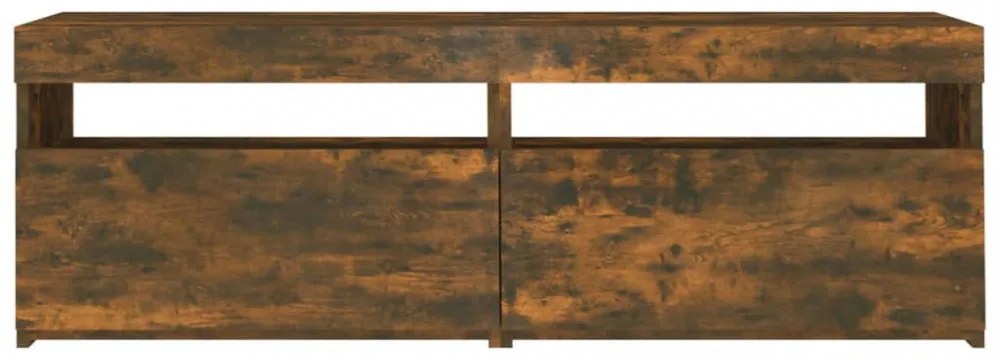 füstös tölgy színű TV-szekrény LED-ekkel 120x35x40 cm
