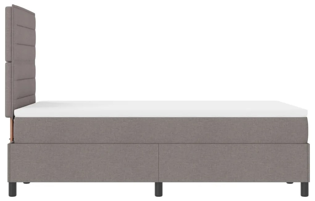 Rugós ágy matraccal és LED világítással, taupe, 120 x 200 cm