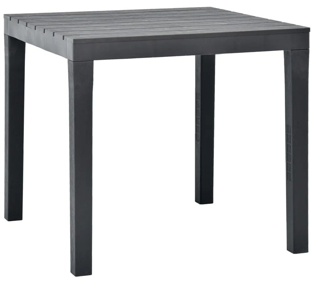 vidaXL antracitszürke műanyag kerti asztal 78 x 78 x 72 cm
