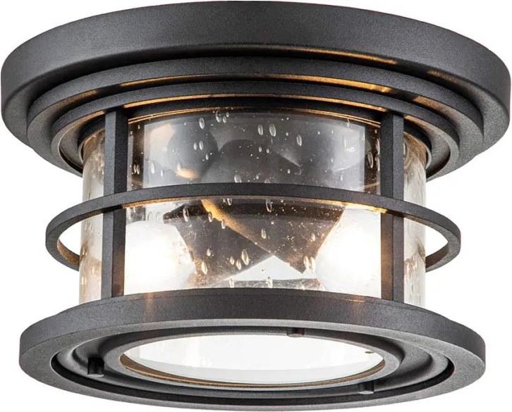 Feiss Lighthouse FE-LIGHTHOUSE-F-BLK Mennyezeti Lámpa 2x40W/E27 IP44