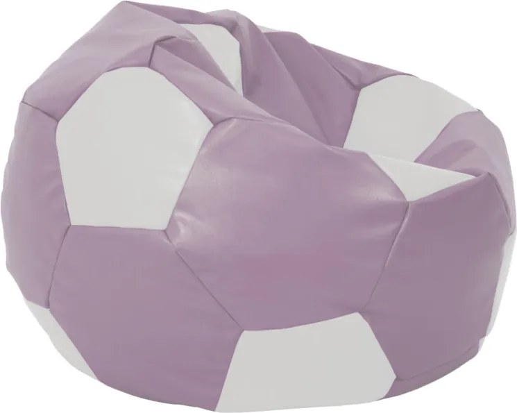 Mondo Ball babzsákfotel - műbőr - lila/fehér - 170 liter